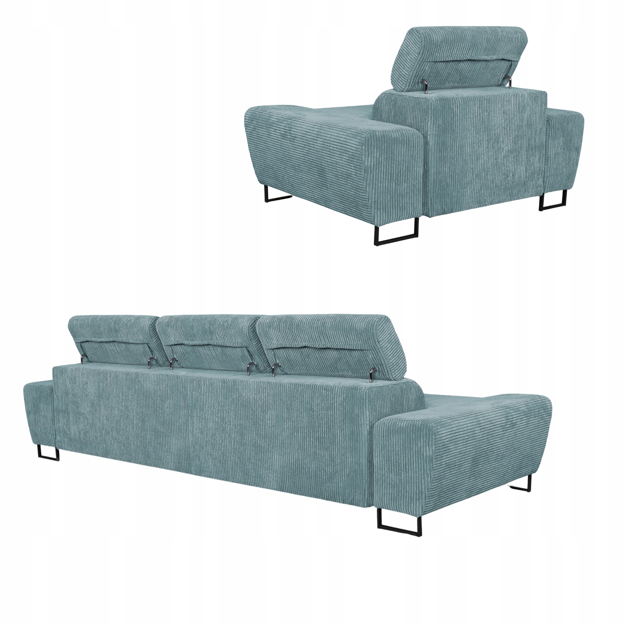 Zestaw mebli wypoczynkowych Savio Sofa 3os fotele j. zieleń