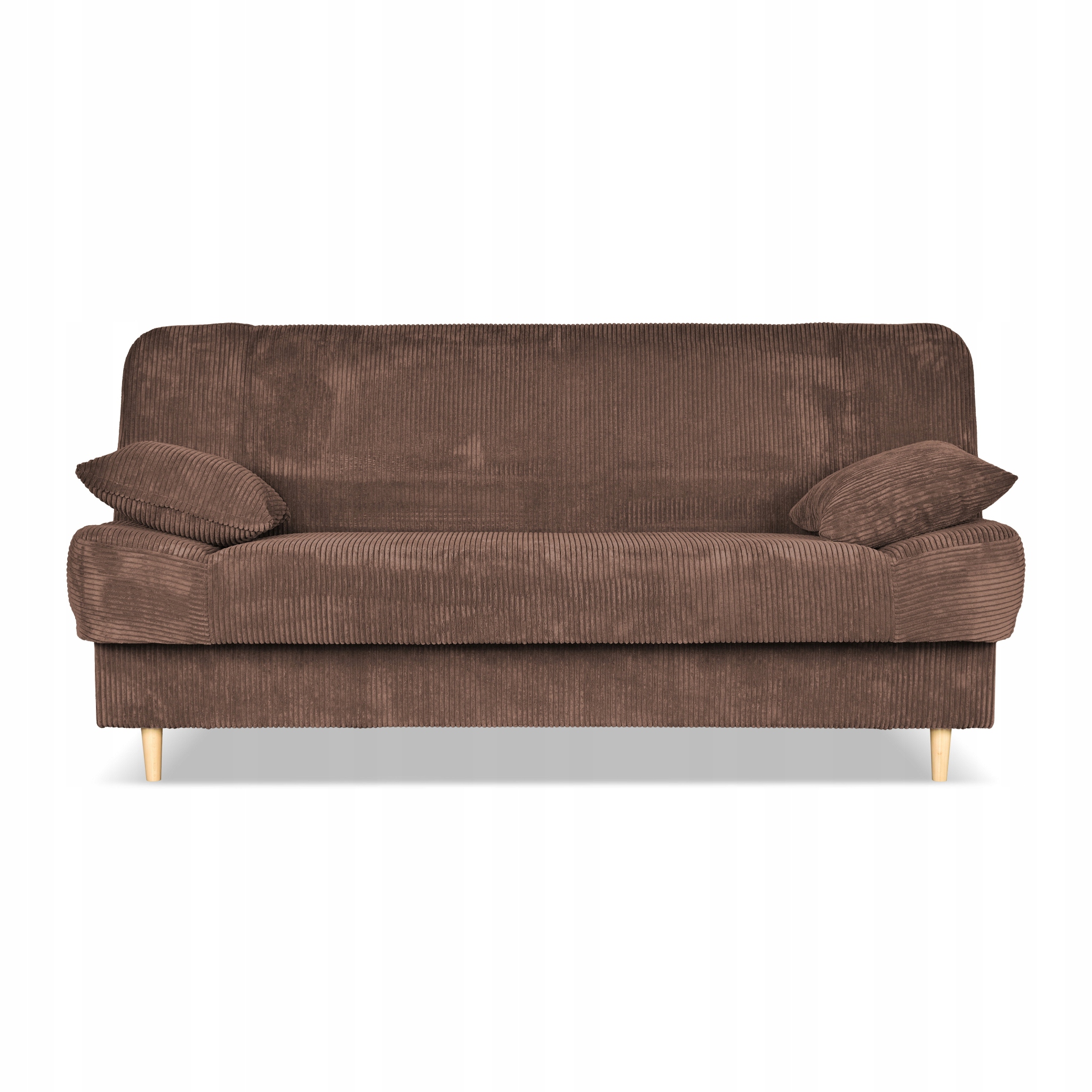 Kanapa sofa Belito rozkładana pojemnik f spania BONELL brązowa sztruks