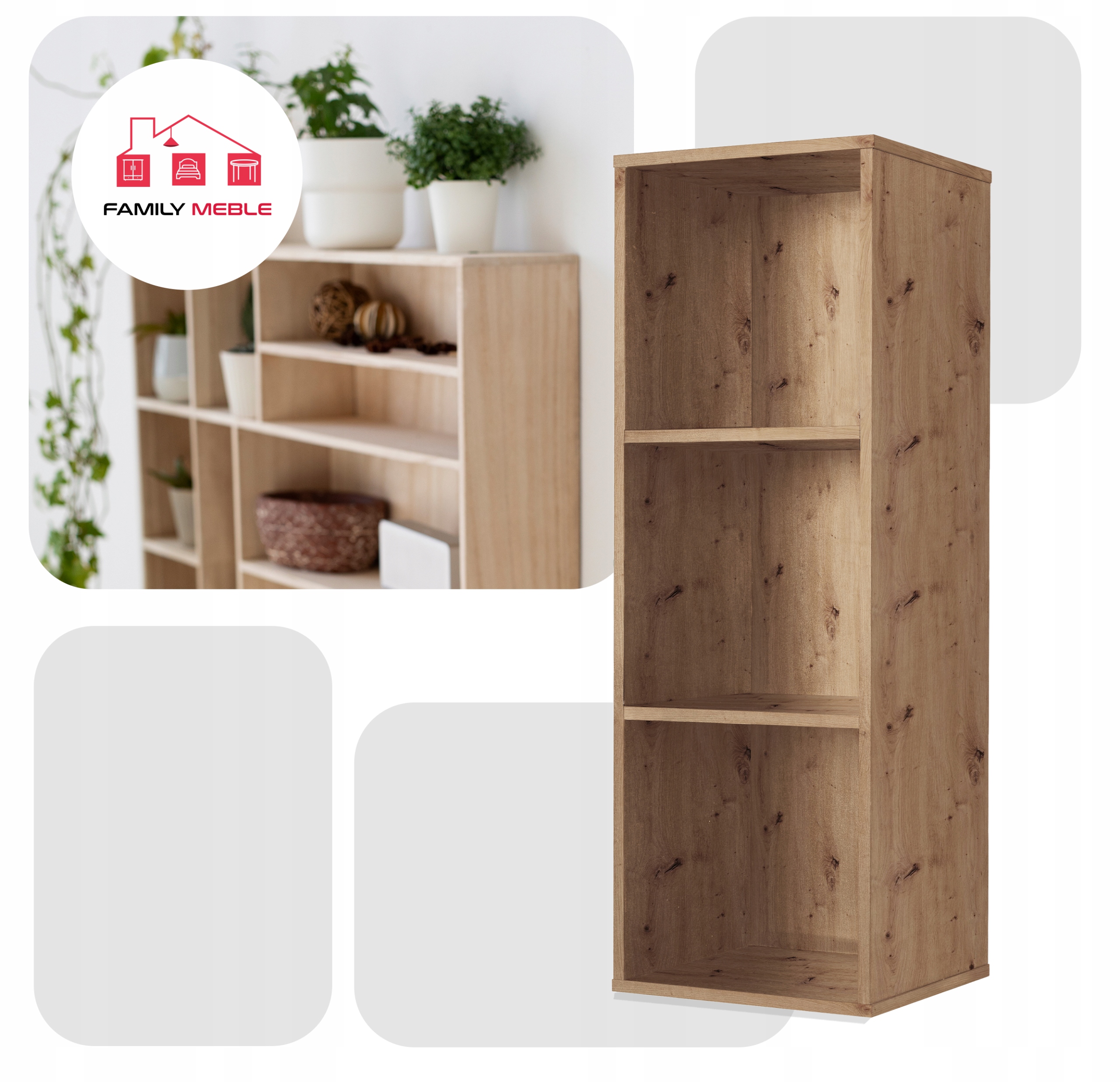 Regał półka organizer pojemnik stojak na płyty winylowe segregatory Cubo 3