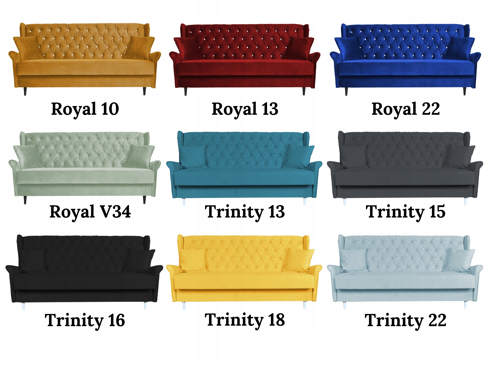 Zestaw mebli wypoczynkowych do salonu sofa 2 fotele NIEBIESKI