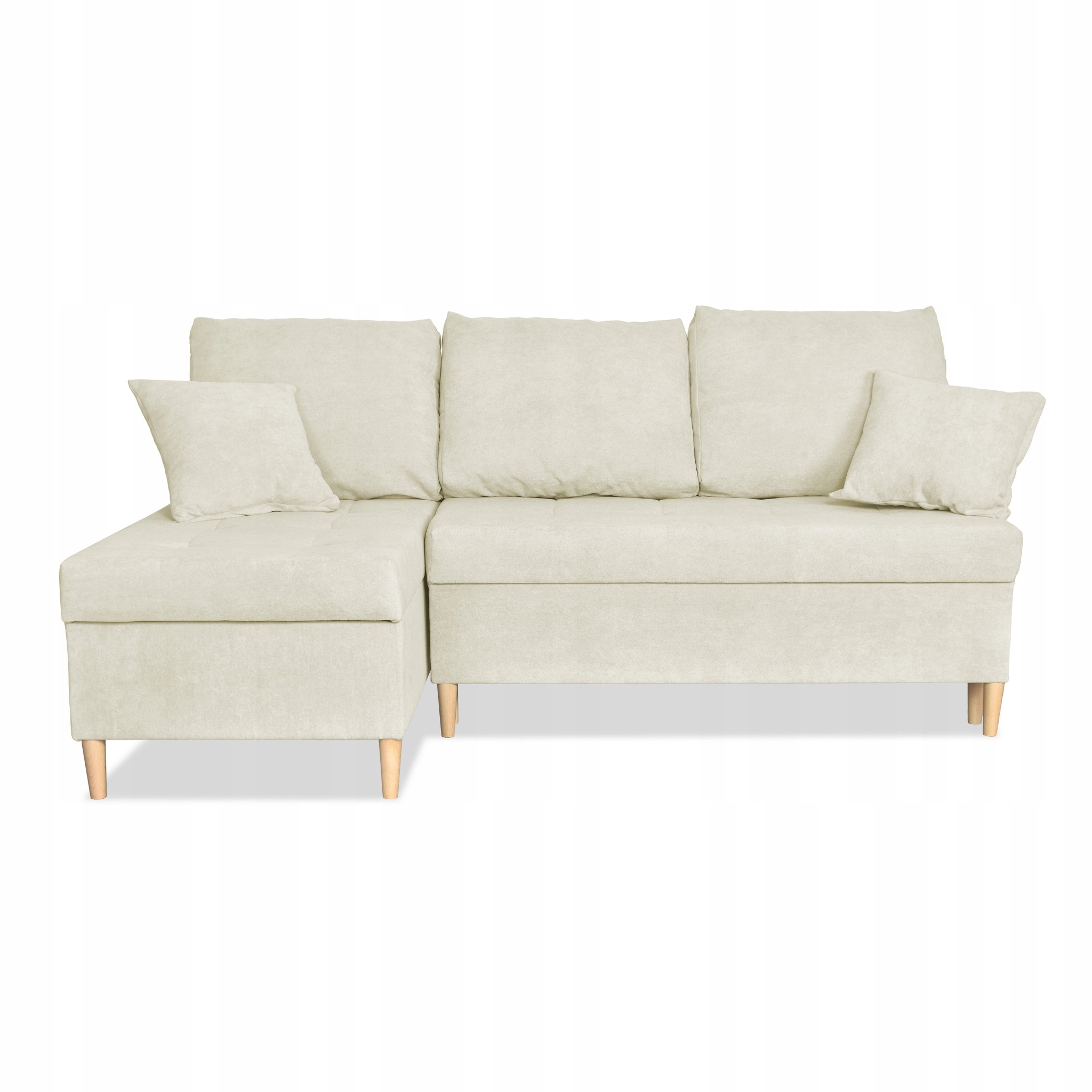 Narożnik Wigo rozkładany z funkcją spania  welur beżowy