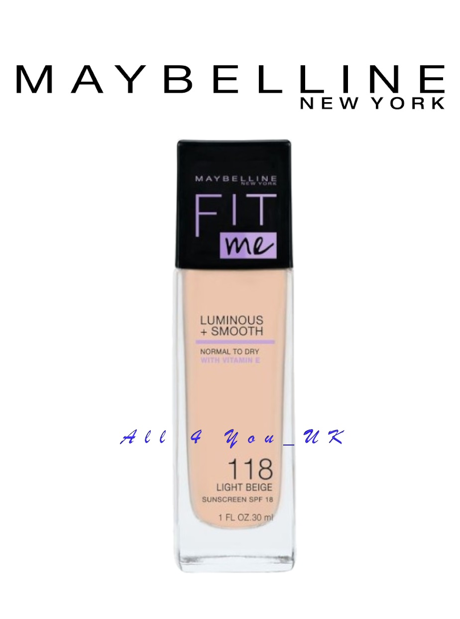 Maybelline Fit Me Luminous + Smooth Foundation SPF-18 - 30ml 118