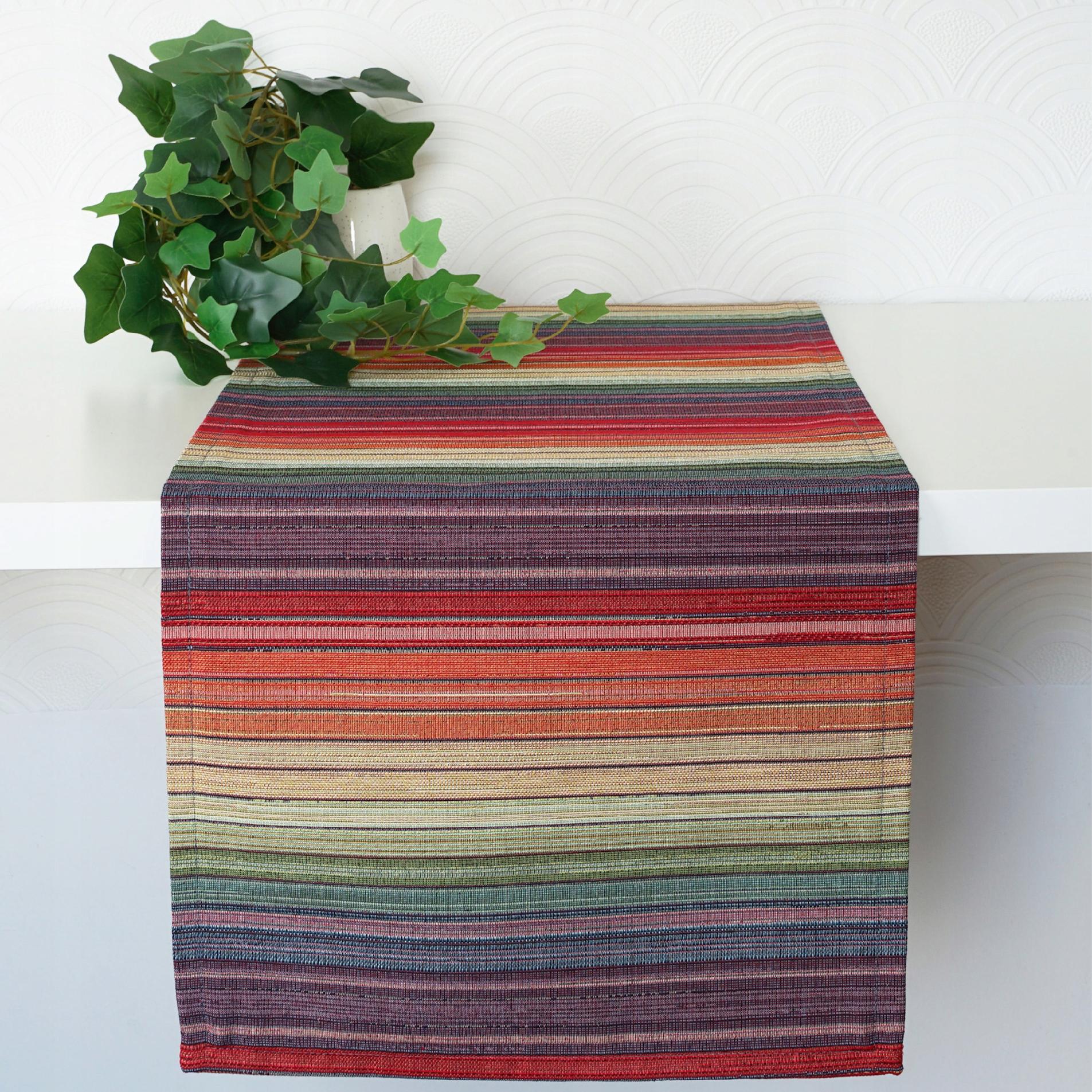 Bieżnik na ławę lub stół kolorowy wzór Tęcza geometryczny gobelin 100cm