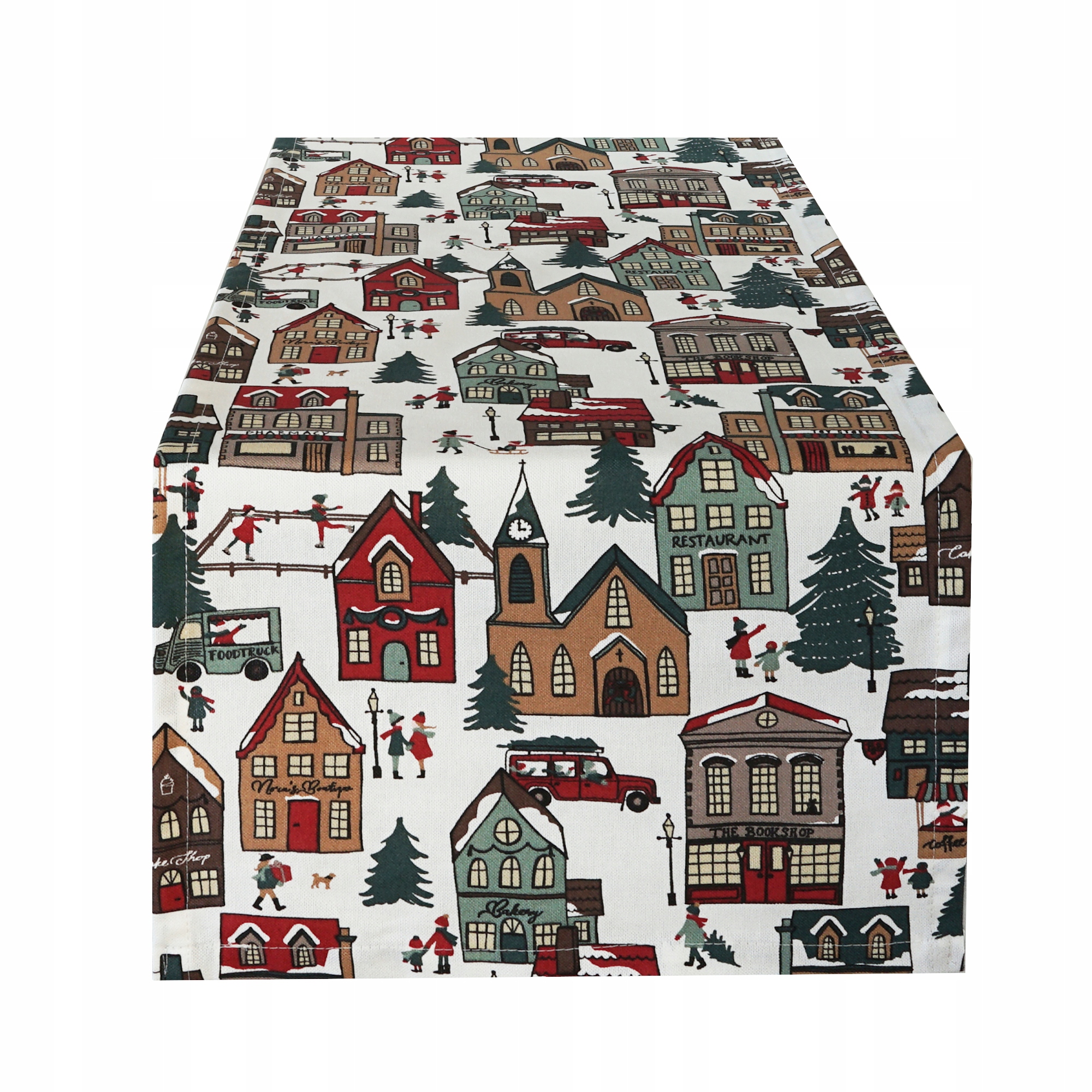 Bieżnik świąteczny 120cm Zimowy Dekoracyjny Ozdobny na stół 1,2m