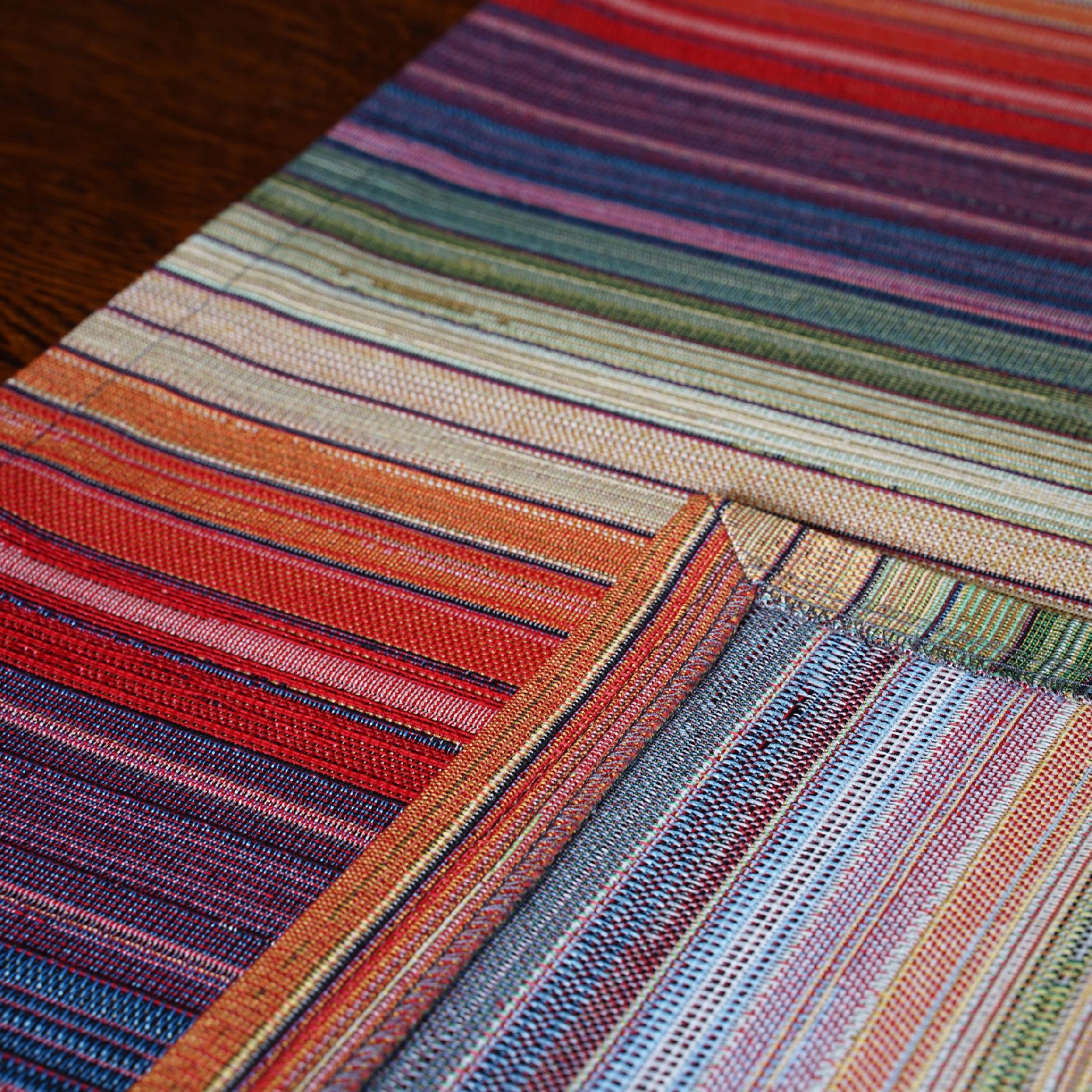 Bieżnik na ławę lub stół kolorowy wzór Tęcza geometryczny gobelin 100cm