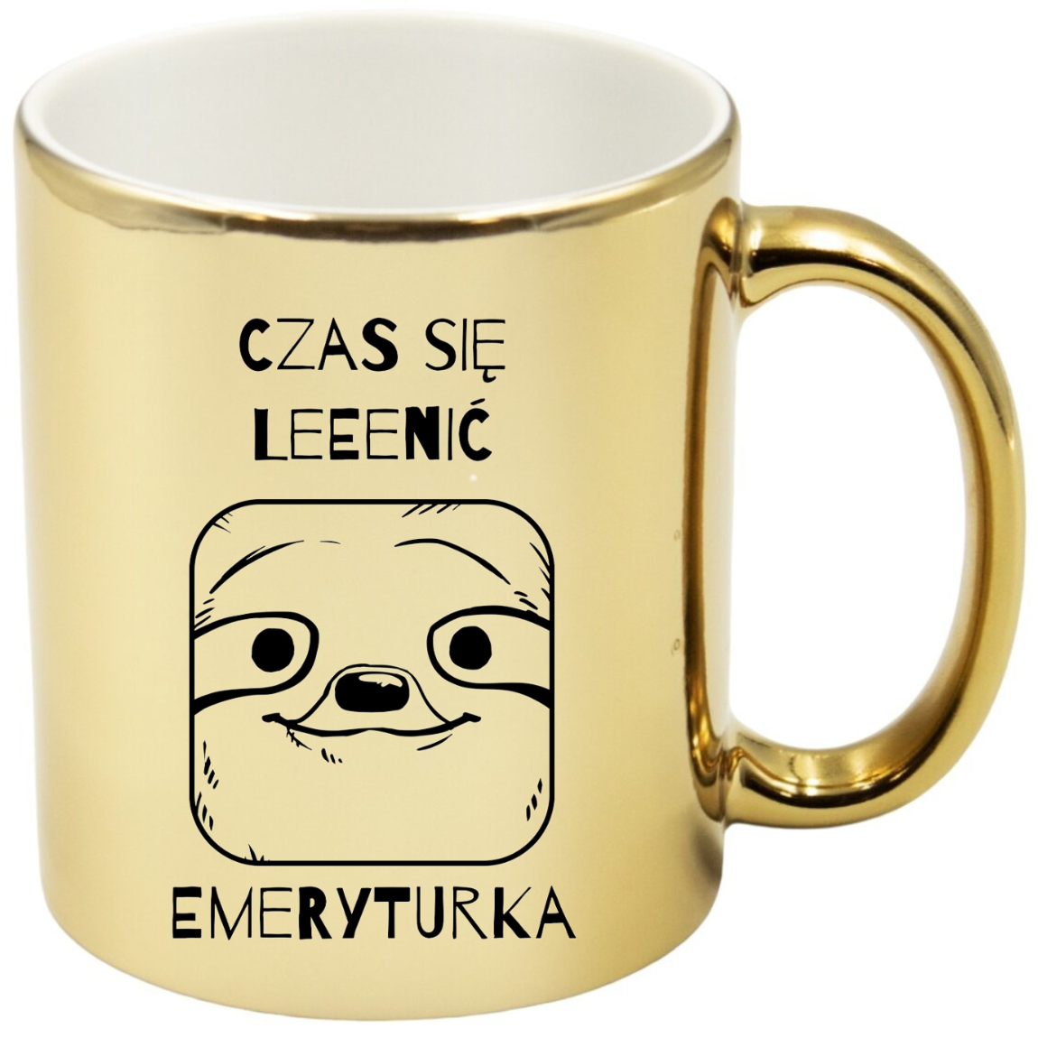 KUBEK ZŁOTY PREZENT DLA EMERYTA EMERYTKI POŻEGNANIE W PRACY URODZINY