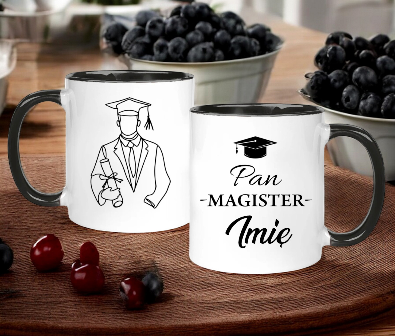 KUBEK PREMIUM Z NADRUKIEM PREZENT PAN MAGISTER IMIĘ ORYGINALNY UPOMINEK