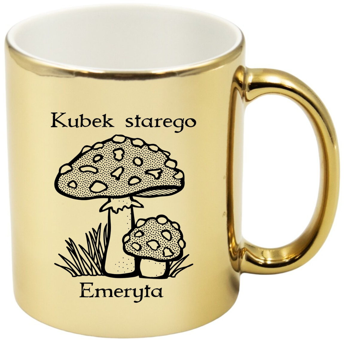 KUBEK ZŁOTY PREZENT DLA EMERYTA EMERYTKI POŻEGNANIE W PRACY URODZINY