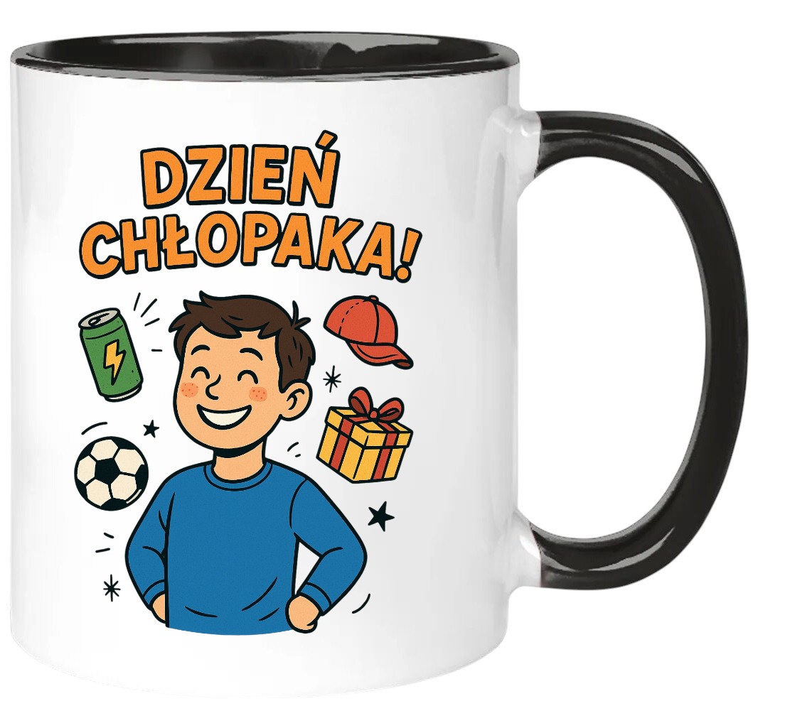 Kubek z nadrukiem prezent Dzień CHŁOPAKA dla kolegi chłopca urodziny wzory