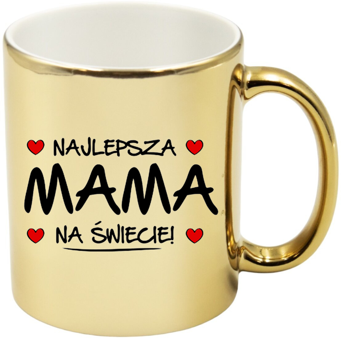 KUBEK ZŁOTY PREMIUM Z NADRUKIEM DLA MAMY PREZENT DZIEŃ MATKI