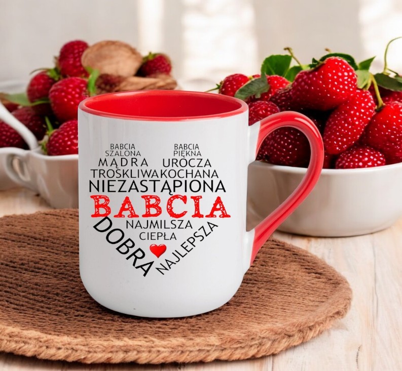 KUBEK Z NADRUKIEM PREZENT DZIEŃ BABCI URODZINY BABCIA IMIENINY