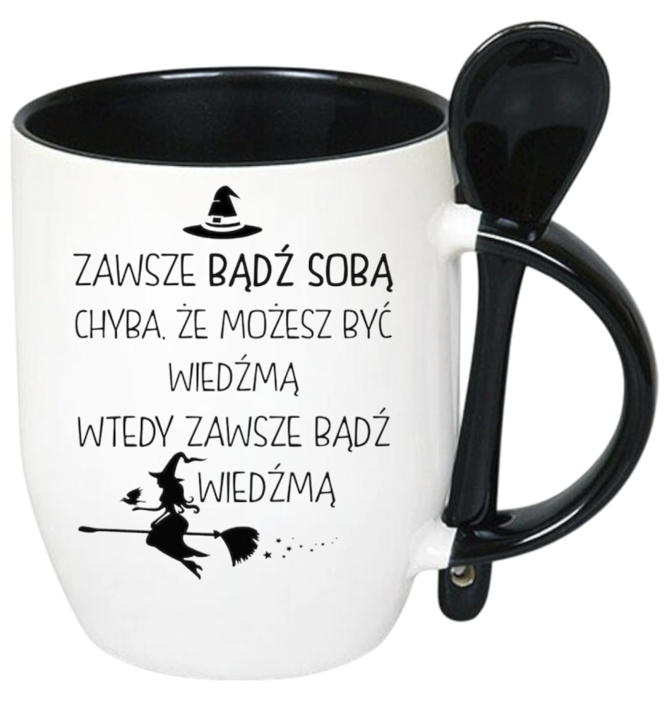 KUBEK Z ŁYŻECZKĄ PREZENT DZIEŃ KOBIET DLA KOLEŻANKI DZIEWCZYNY MAMY WZORY