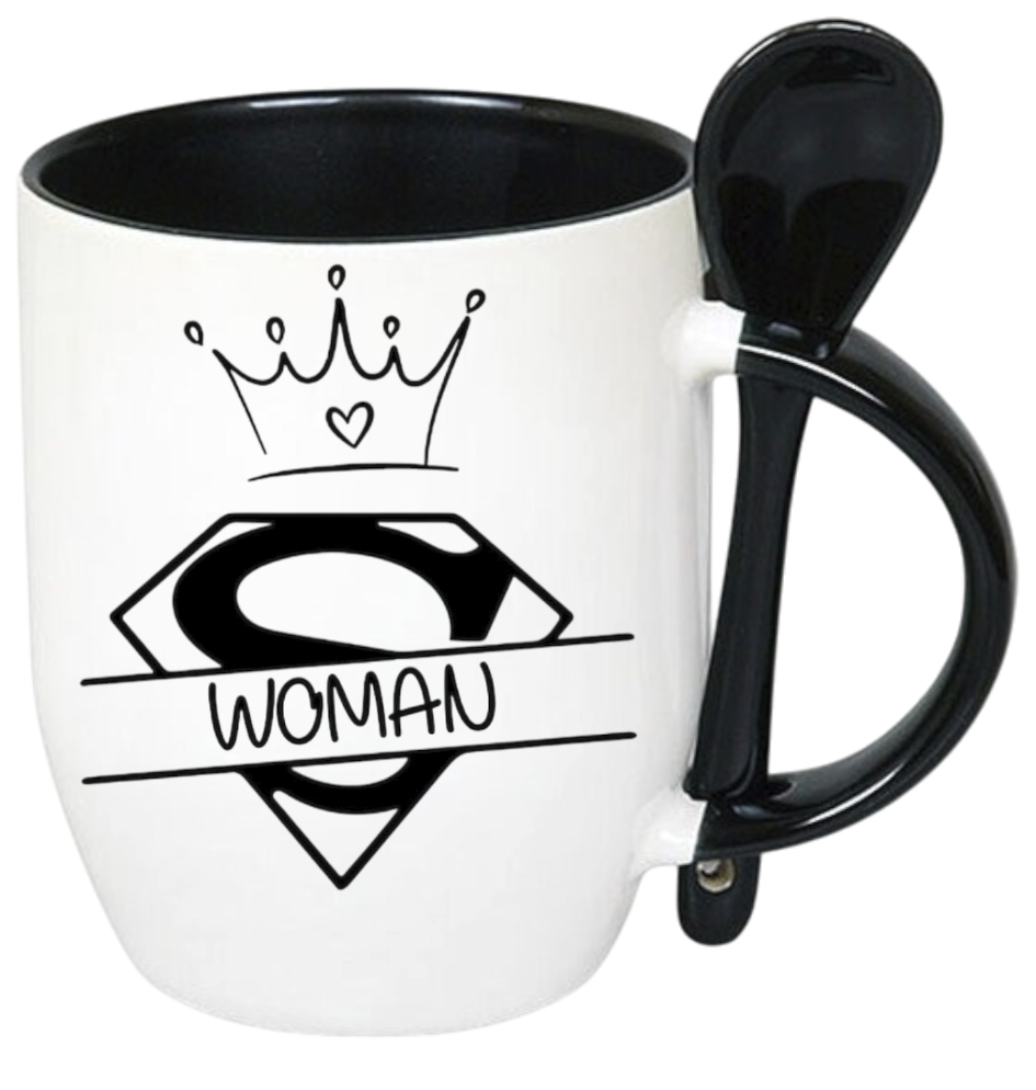 KUBEK Z ŁYŻECZKĄ PREZENT DZIEŃ KOBIET DLA KOLEŻANKI DZIEWCZYNY MAMY WZORY