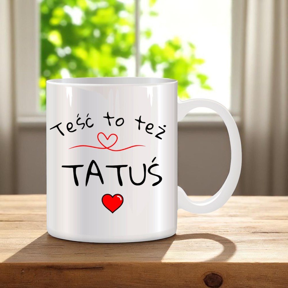 ZESTAW PODUSZKA I KUBEK ORYGINALNY PREZENT DLA TATY TEŚCIA DZIEŃ OJCA TATA