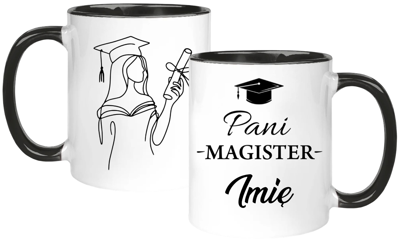 KUBEK PREMIUM Z NADRUKIEM PREZENT PANI MAGISTER IMIĘ ORYGINALNY UPOMINEK