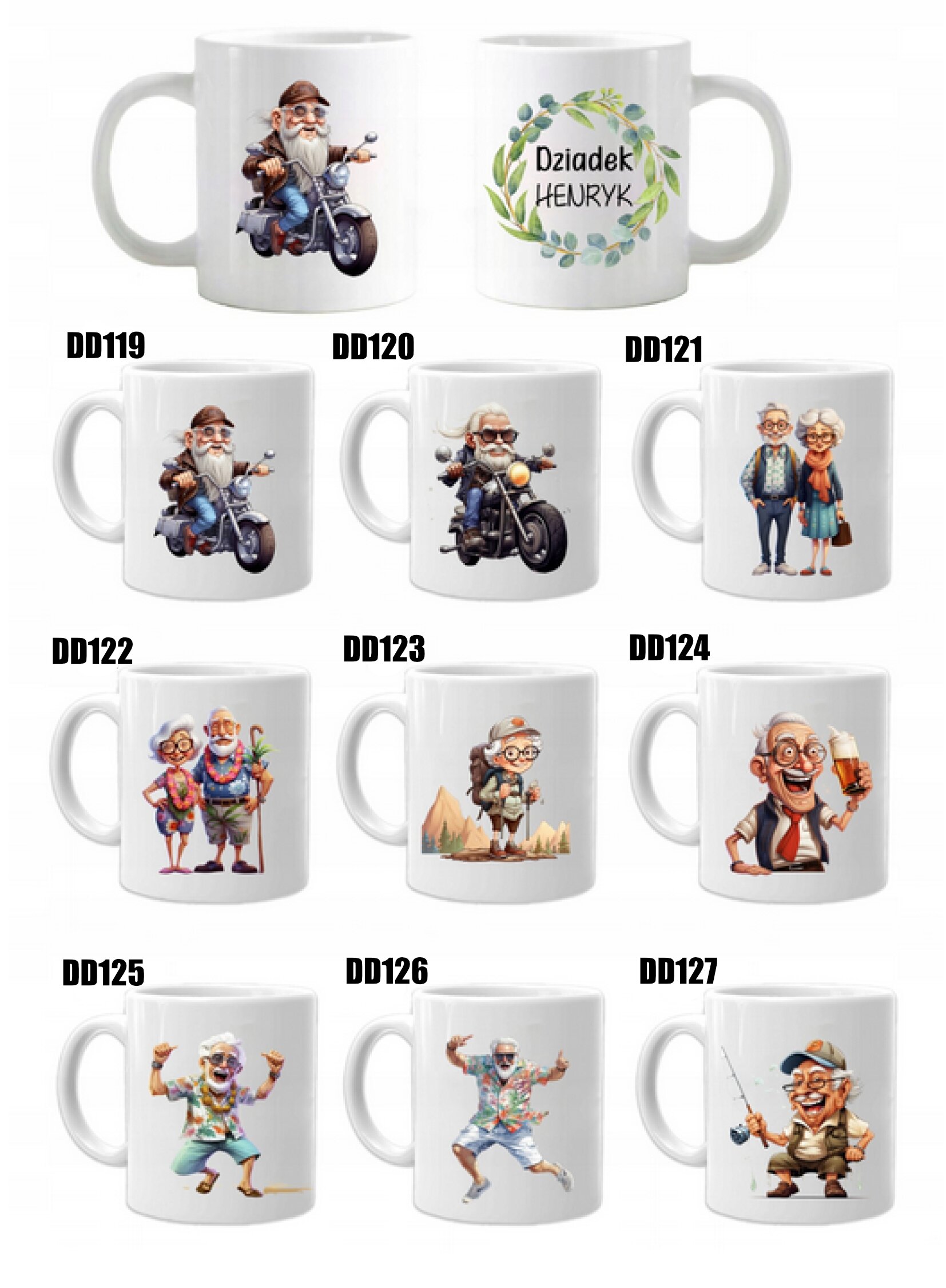KUBEK Z NADRUKIEM PREZENT DZIEŃ DZIADKA URODZINY IMIENINY DZIADEK