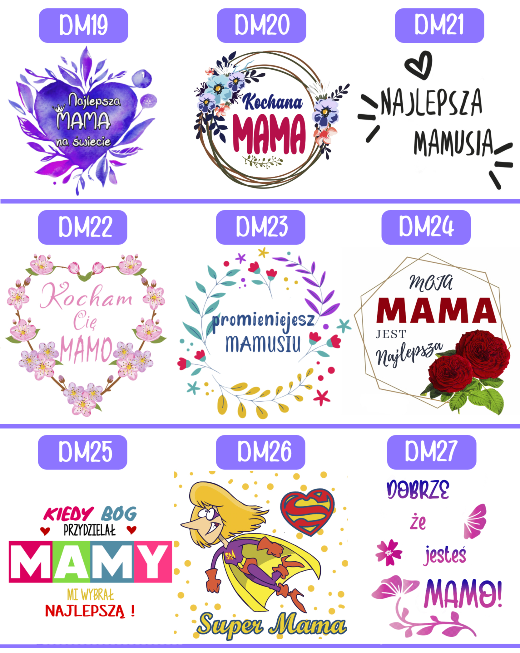 Kubek z nadrukiem prezent na DZIEŃ MATKI URODZINY dla MAMY TEŚCIOWEJ WZORY