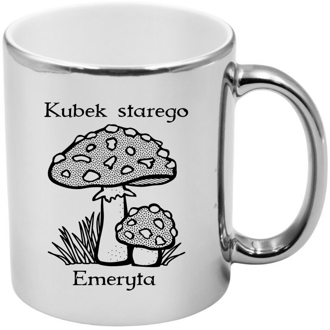 KUBEK SREBRNY PREZENT DLA EMERYTA EMERYTKI POŻEGNANIE W PRACY URODZINY