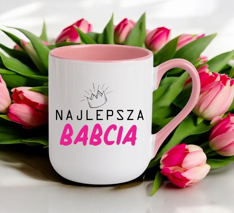 KUBEK Z NADRUKIEM PREZENT DZIEŃ BABCI URODZINY BABCIA IMIENINY