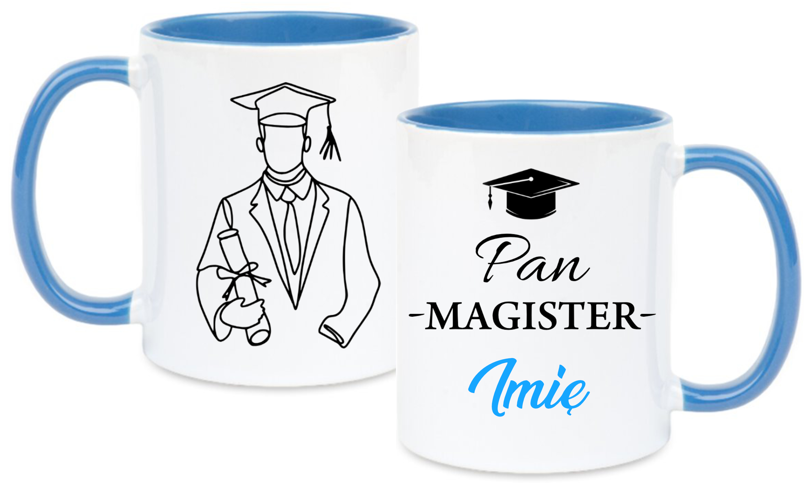 KUBEK PREMIUM Z NADRUKIEM PREZENT PAN MAGISTER IMIĘ ORYGINALNY UPOMINEK