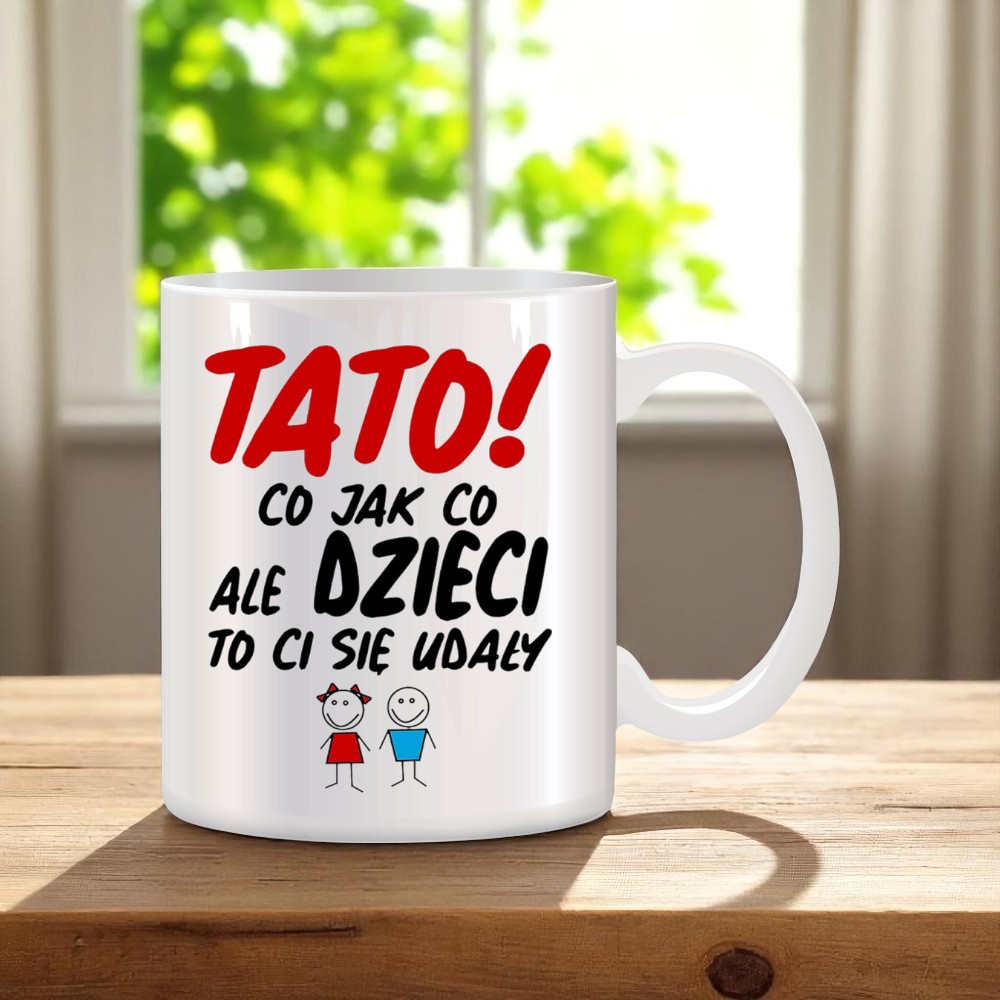 ZESTAW PODUSZKA I KUBEK ORYGINALNY PREZENT DLA TATY TEŚCIA DZIEŃ OJCA TATA