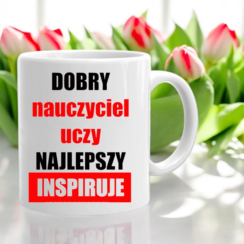 PODUSZKA I KUBEK PREZENT DZIEŃ NAUCZYCIELA WYCHOWAWCY PRZEDSZKOLANKI