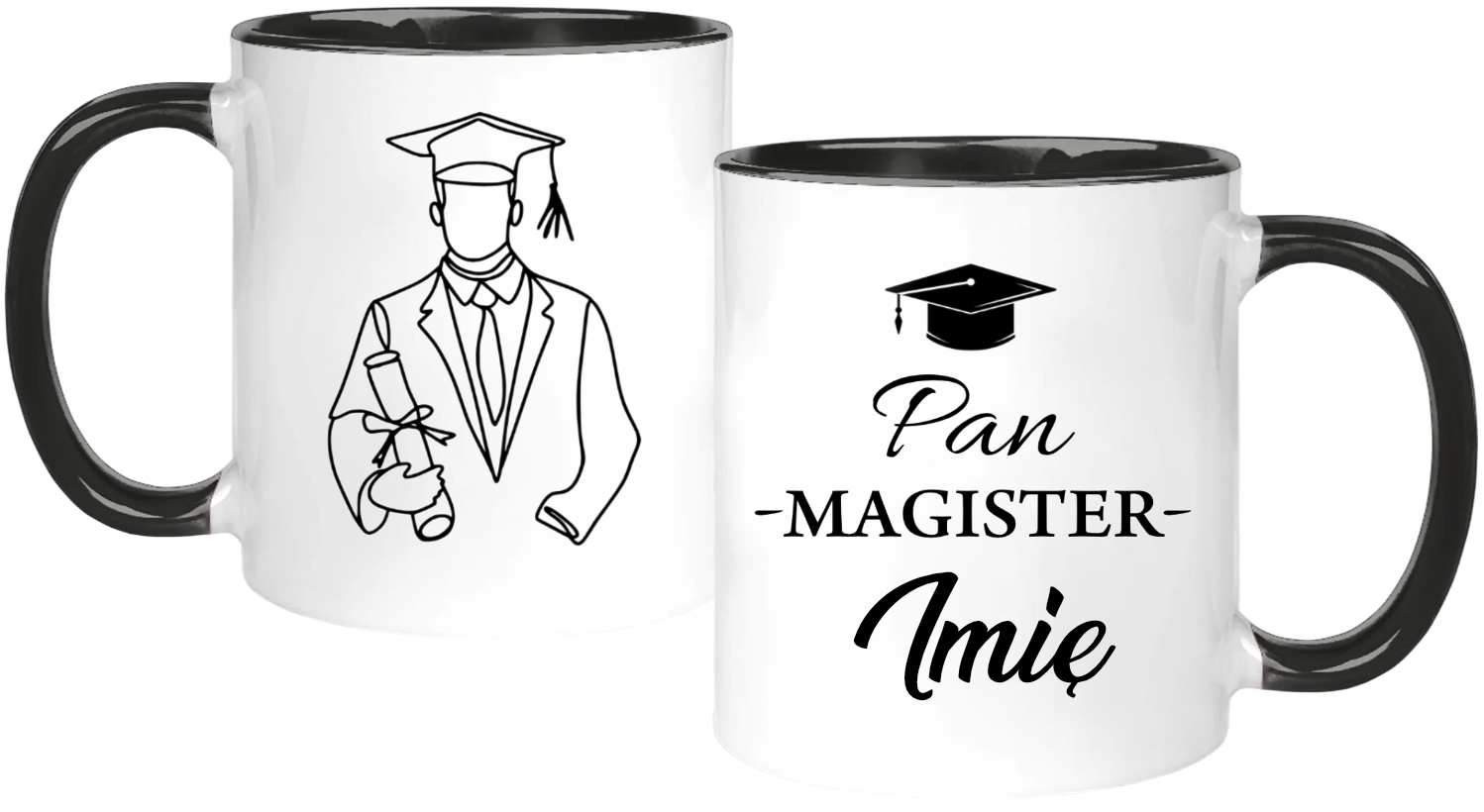 KUBEK PREMIUM Z NADRUKIEM PREZENT PAN MAGISTER IMIĘ ORYGINALNY UPOMINEK
