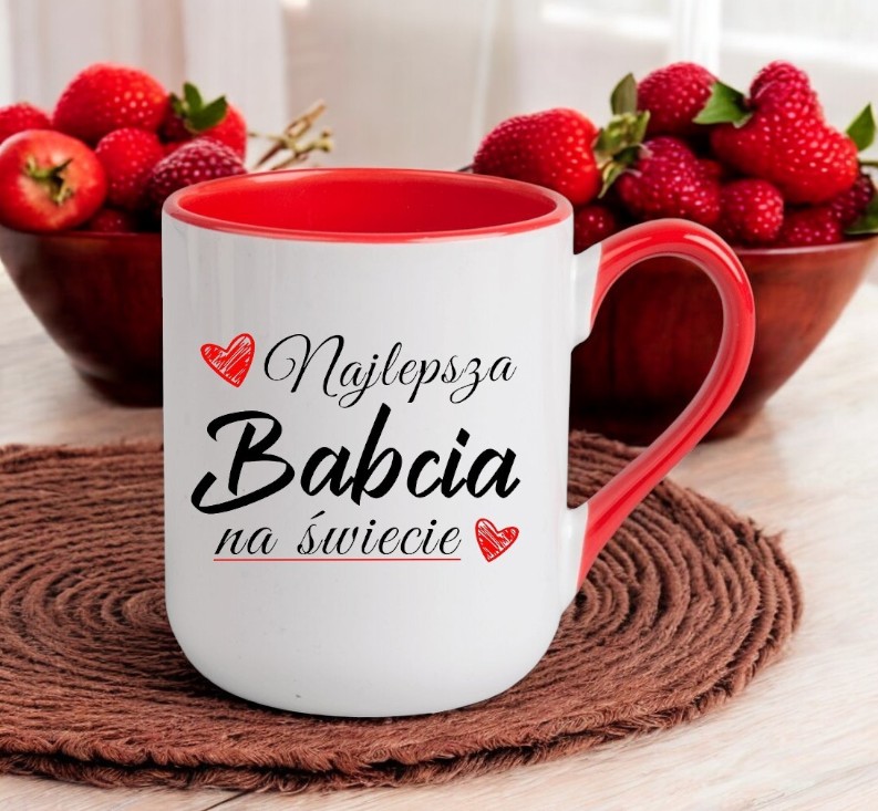 KUBEK Z NADRUKIEM PREZENT DZIEŃ BABCI URODZINY BABCIA IMIENINY