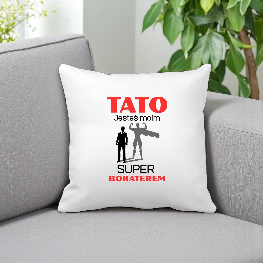 ZESTAW PODUSZKA I KUBEK ORYGINALNY PREZENT DLA TATY TEŚCIA DZIEŃ OJCA TATA