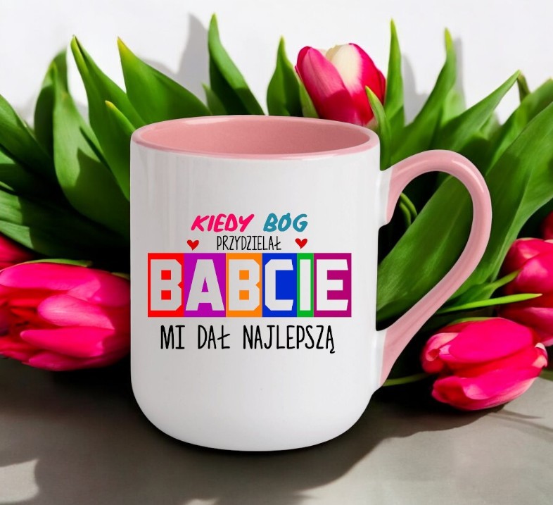 KUBEK Z NADRUKIEM PREZENT DZIEŃ BABCI URODZINY BABCIA IMIENINY