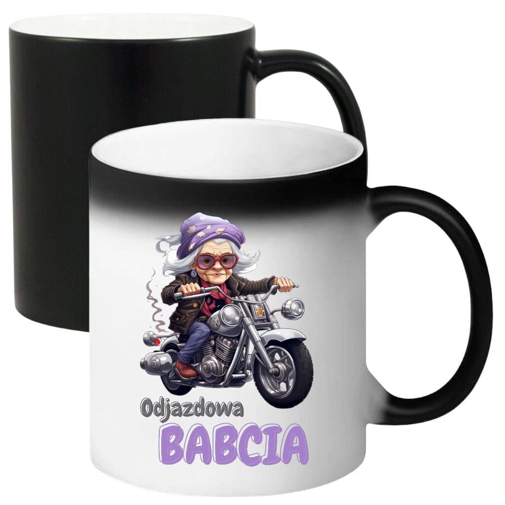 KUBEK MAGICZNY Z NADRUKIEM PREZENT NA DZIEŃ BABCI URODZINY BABCIA