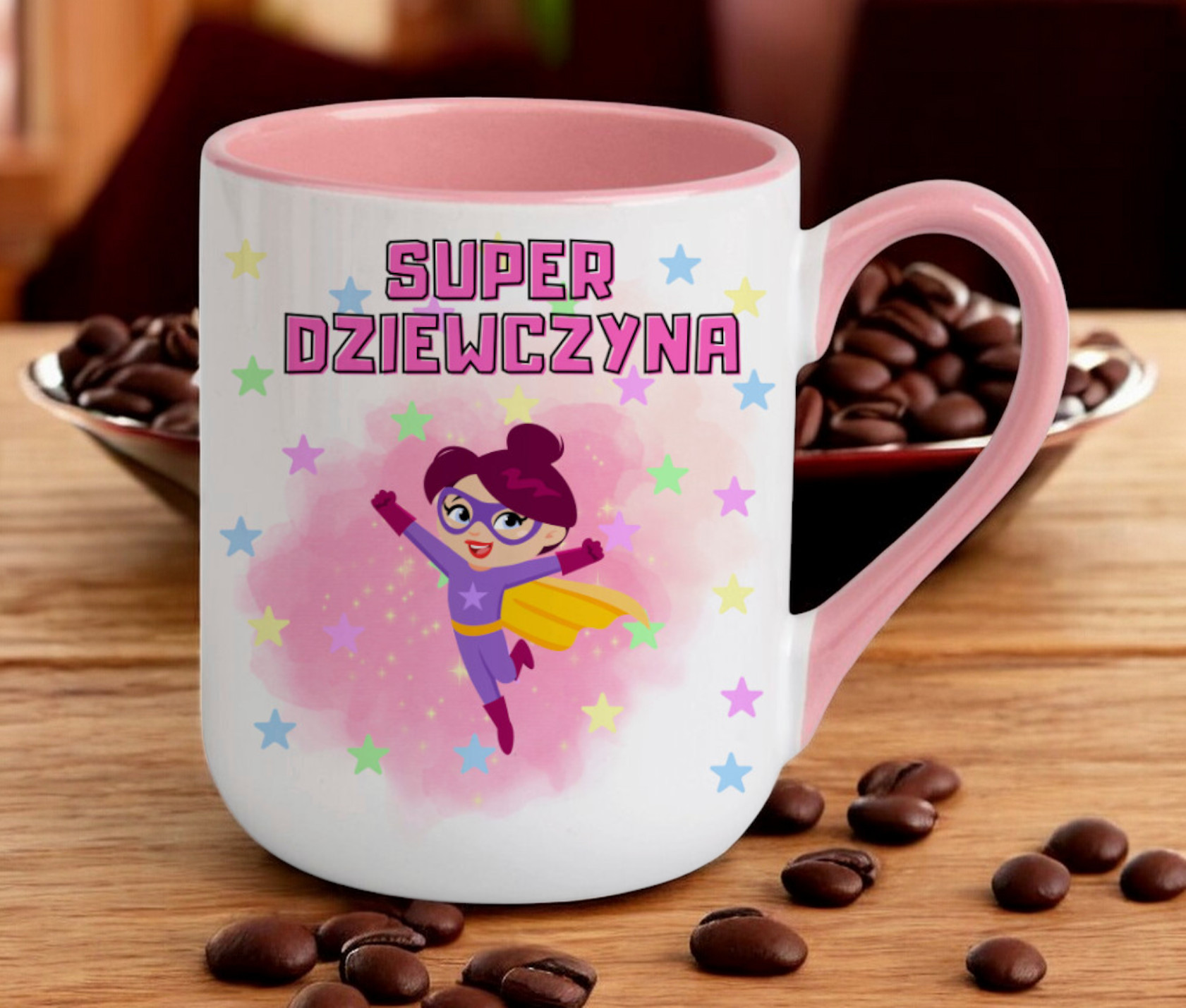 KUBEK PREZENT DLA DZIEWCZYNY KOLEŻANKI NA WALENTYNKI URODZINY DZIEŃ KOBIET