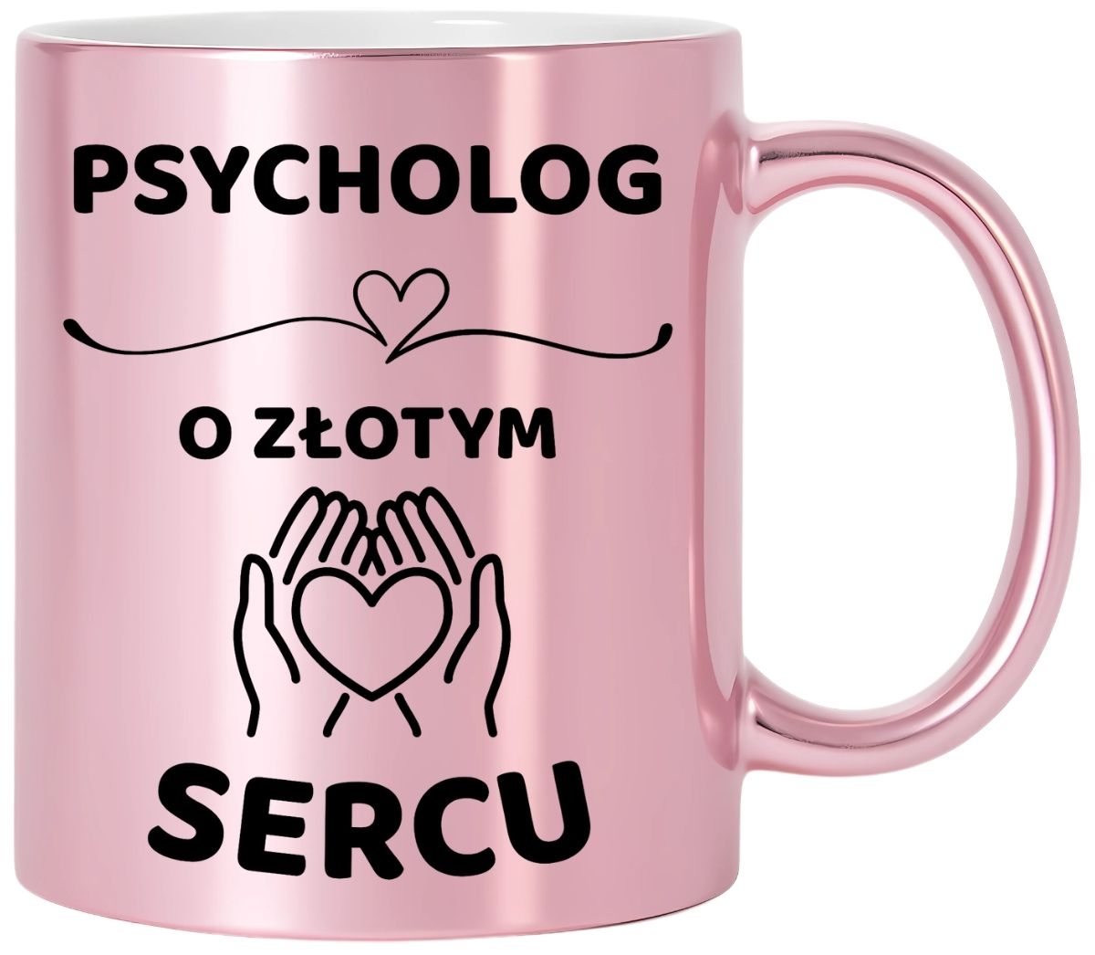 Kubek różowy z dedykacją wyjątkowy prezent dla Pani PSYCHOLOG