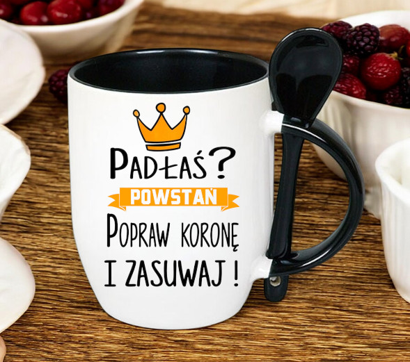 KUBEK Z ŁYŻECZKĄ PREZENT DZIEŃ KOBIET DLA KOLEŻANKI DZIEWCZYNY MAMY WZORY