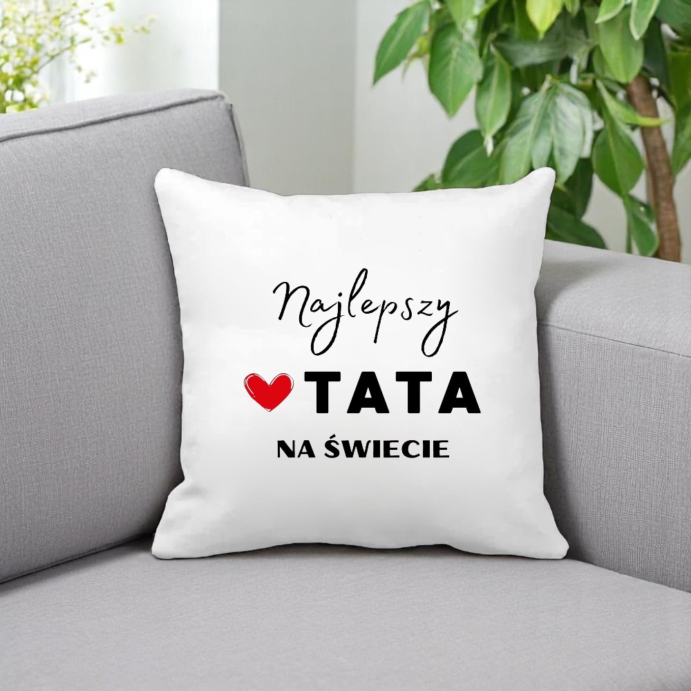ZESTAW PODUSZKA I KUBEK ORYGINALNY PREZENT DLA TATY TEŚCIA DZIEŃ OJCA TATA