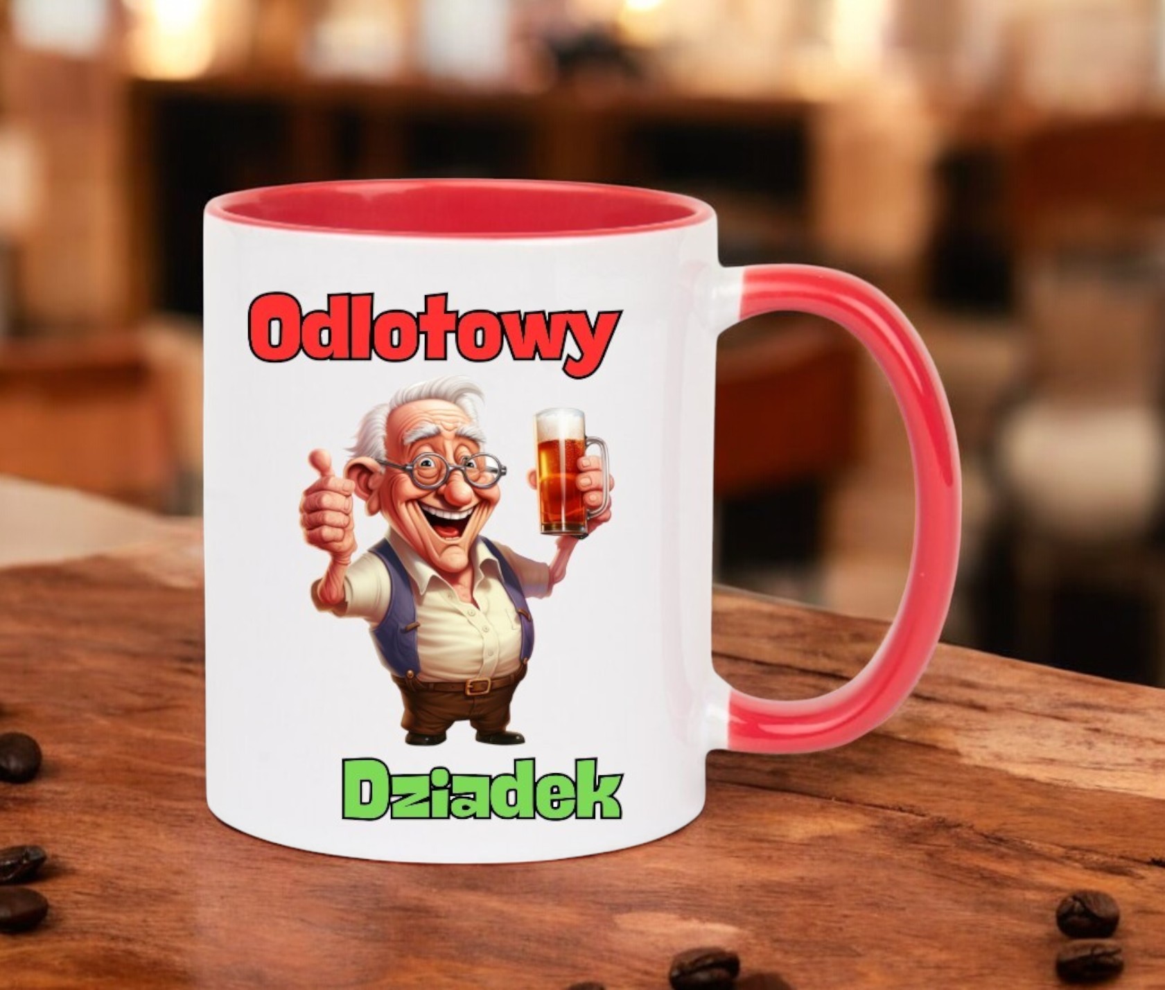 KUBEK Z NADRUKIEM ŚMIESZNY PREZENT DZIEŃ DZIADKA URODZINY IMIENINY DZIADEK