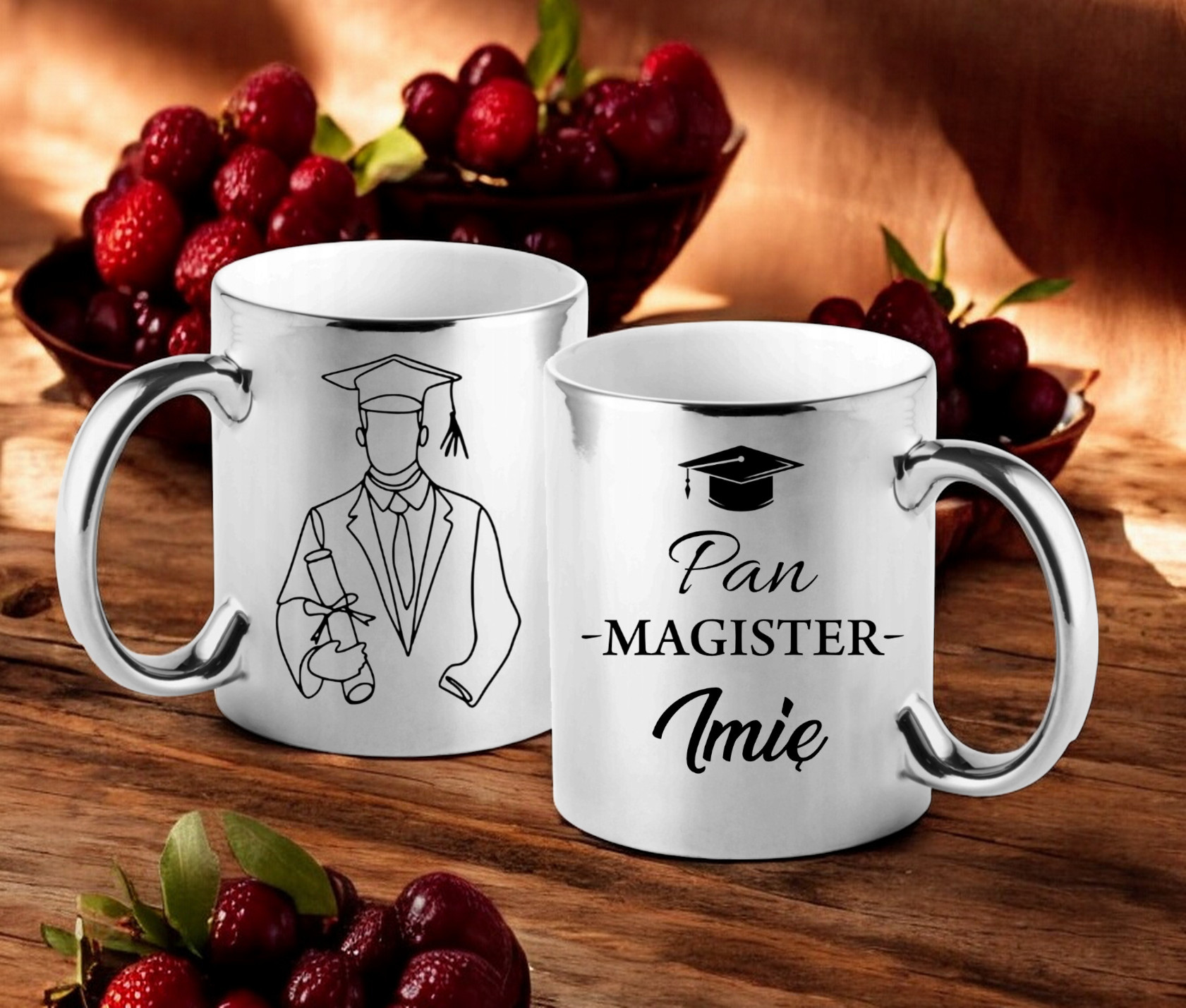 KUBEK PREMIUM Z NADRUKIEM PREZENT PAN MAGISTER IMIĘ ORYGINALNY UPOMINEK