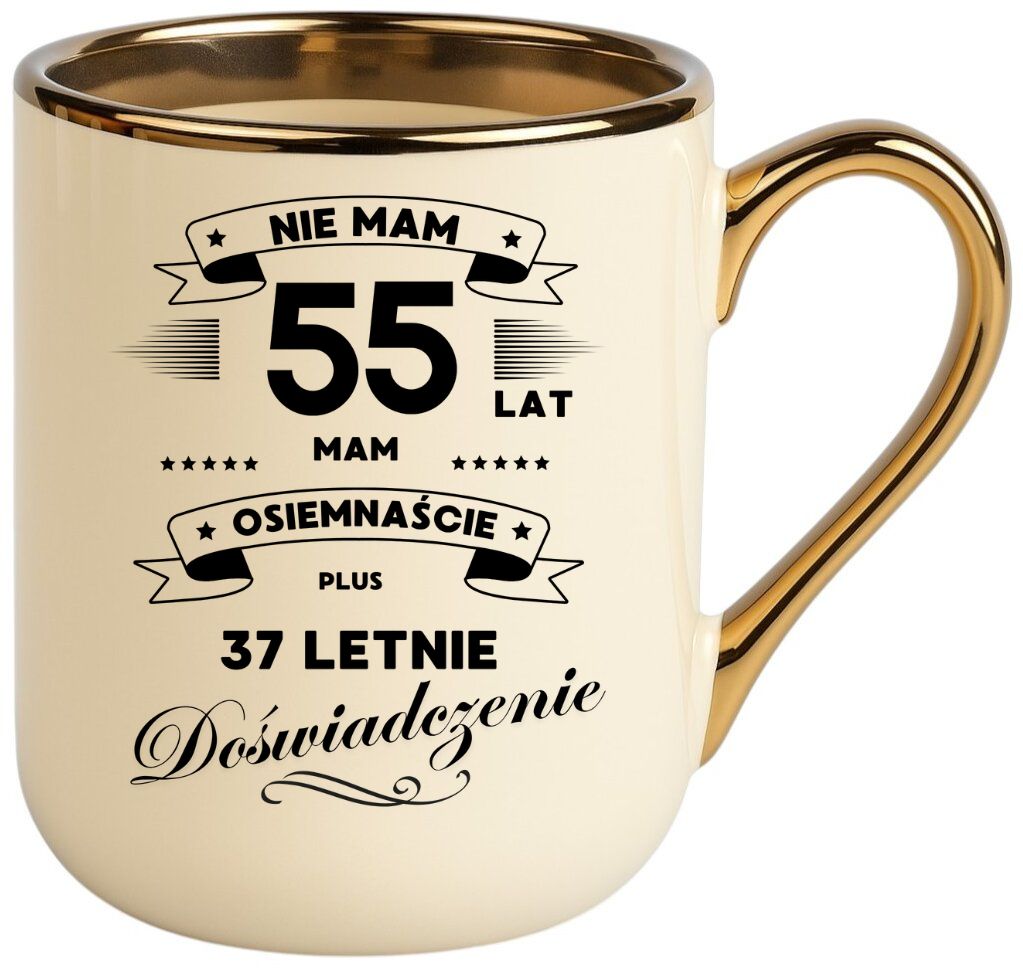 Kubek PREMIUM prezent na URODZINY 55 LAT oryginalny upominek z dedykacją