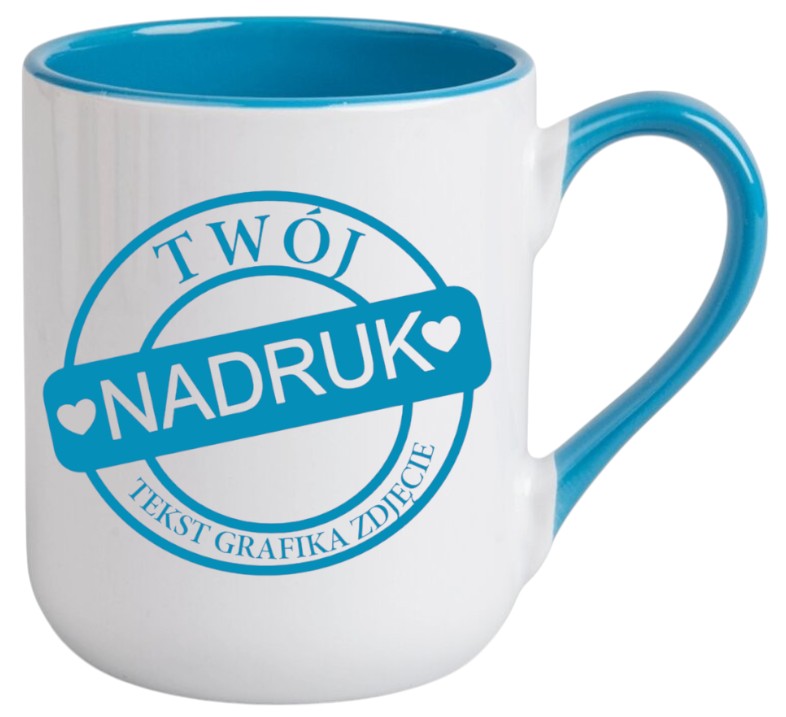 KUBEK Z WŁASNYM NADRUKIEM TWOJE ZDJĘCIE GRAFIKA TEKST LOGO REKLAMA PREZENT