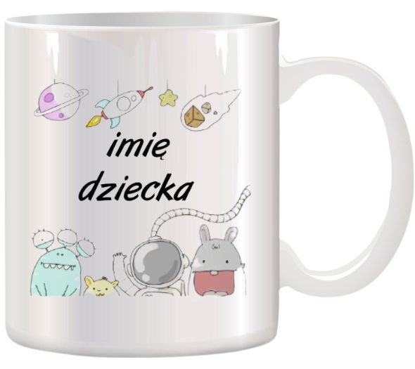 KUBEK Z NADRUKIEM PREZENT DLA CHŁOPCA DZIEWCZYNKI DZIECKA URODZINY WZORY