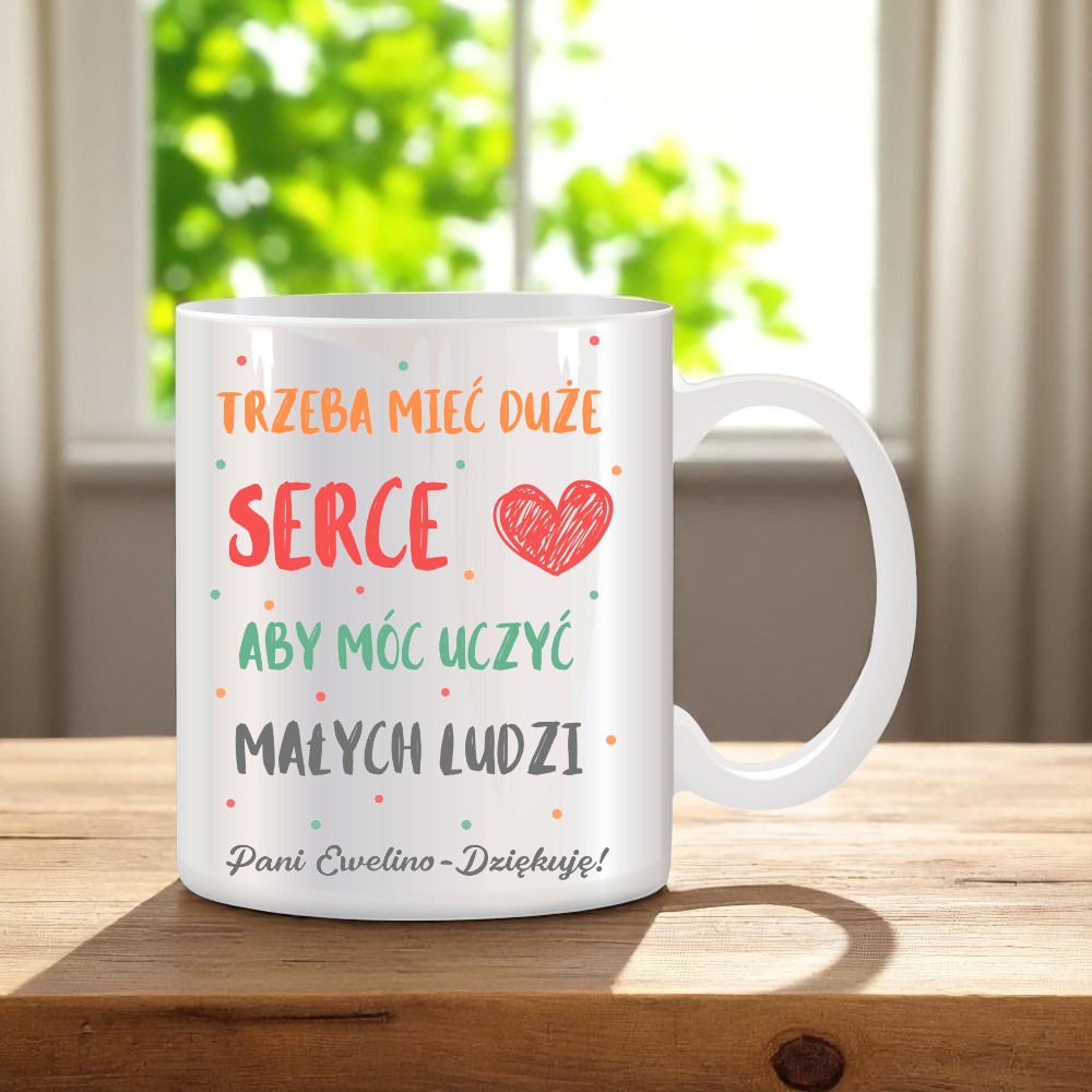 KUBEK Z IMIENIEM PREZENT NA DZIEŃ NAUCZYCIELA WYCHOWAWCY PRZEDSZKOLANKI