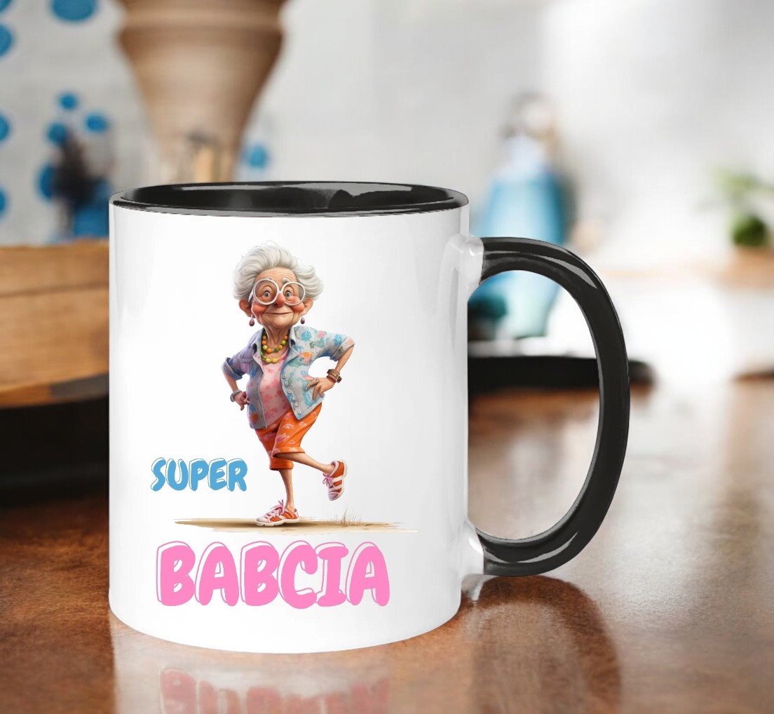 KUBEK Z NADRUKIEM ŚMIESZNY PREZENT DZIEŃ BABCI URODZINY IMIENINY BABCIA