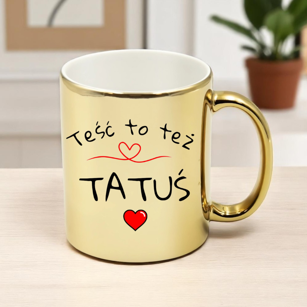 KUBEK Z NADRUKIEM ŚMIESZNY PREZENT DLA TATY TEŚCIA DZIEŃ OJCA URODZINY