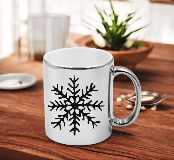 KUBEK SREBRNY PREMIUM PREZENT ŚWIĄTECZNY BOŻE NARODZENIE MIKOŁAJKI