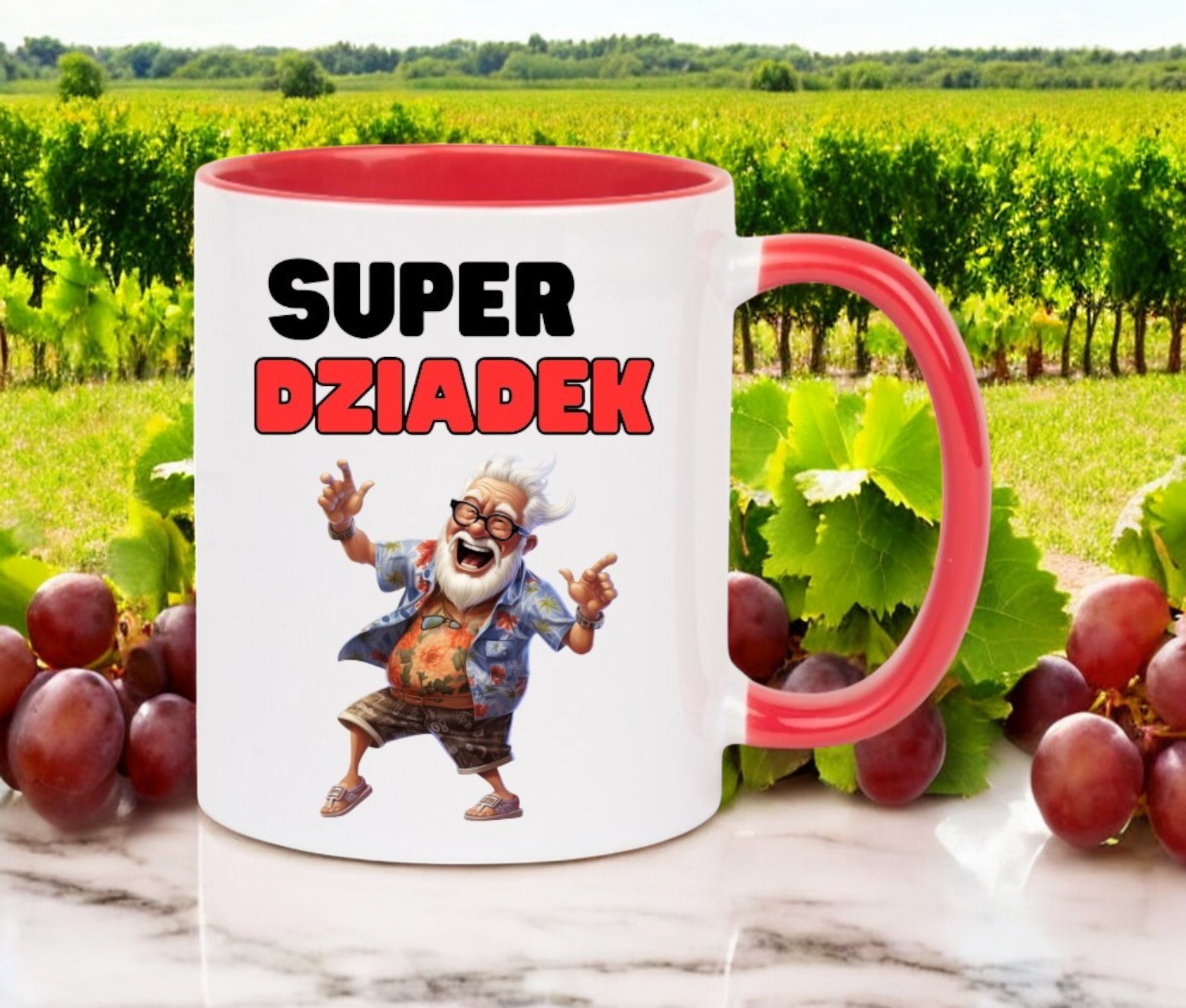 KUBEK Z NADRUKIEM ŚMIESZNY PREZENT DZIEŃ DZIADKA URODZINY IMIENINY DZIADEK