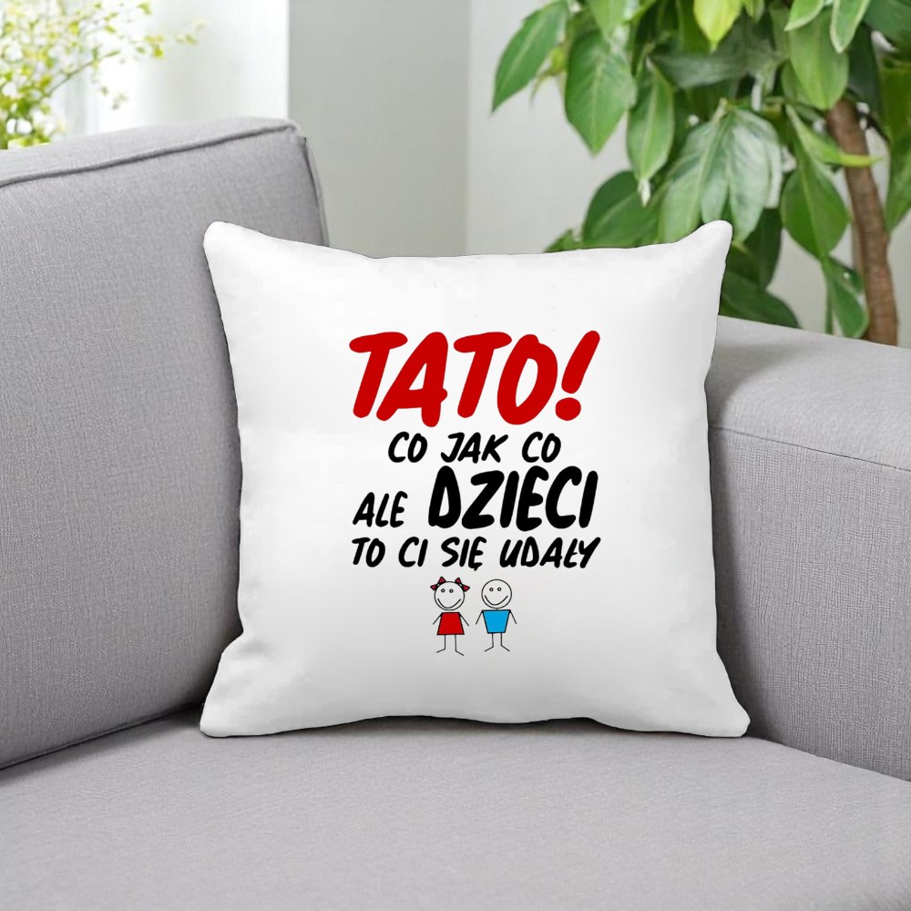 ZESTAW PODUSZKA I KUBEK ORYGINALNY PREZENT DLA TATY TEŚCIA DZIEŃ OJCA TATA