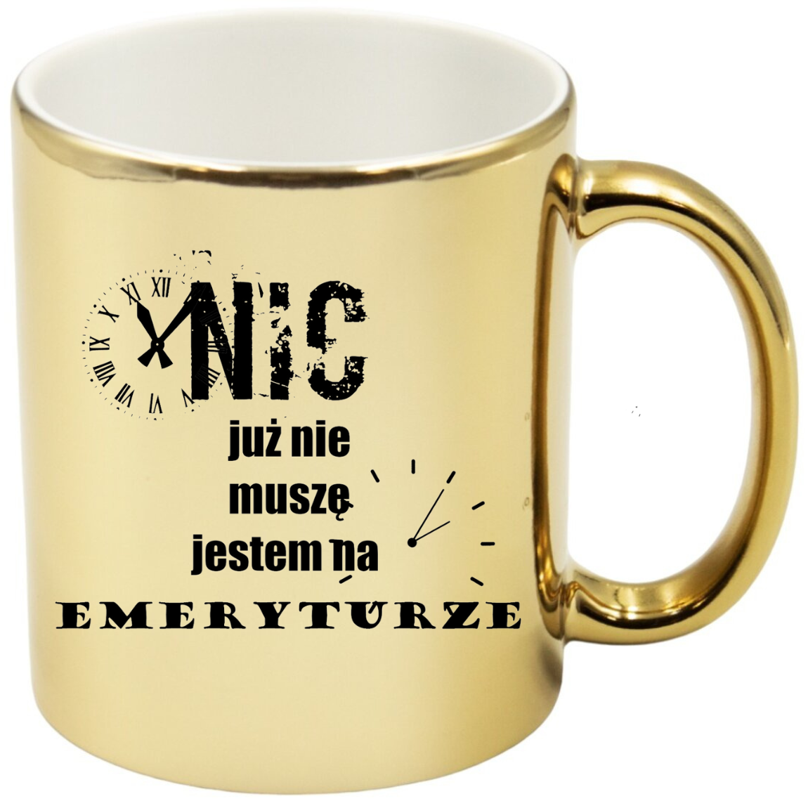 KUBEK ZŁOTY PREZENT DLA EMERYTA EMERYTKI POŻEGNANIE W PRACY URODZINY