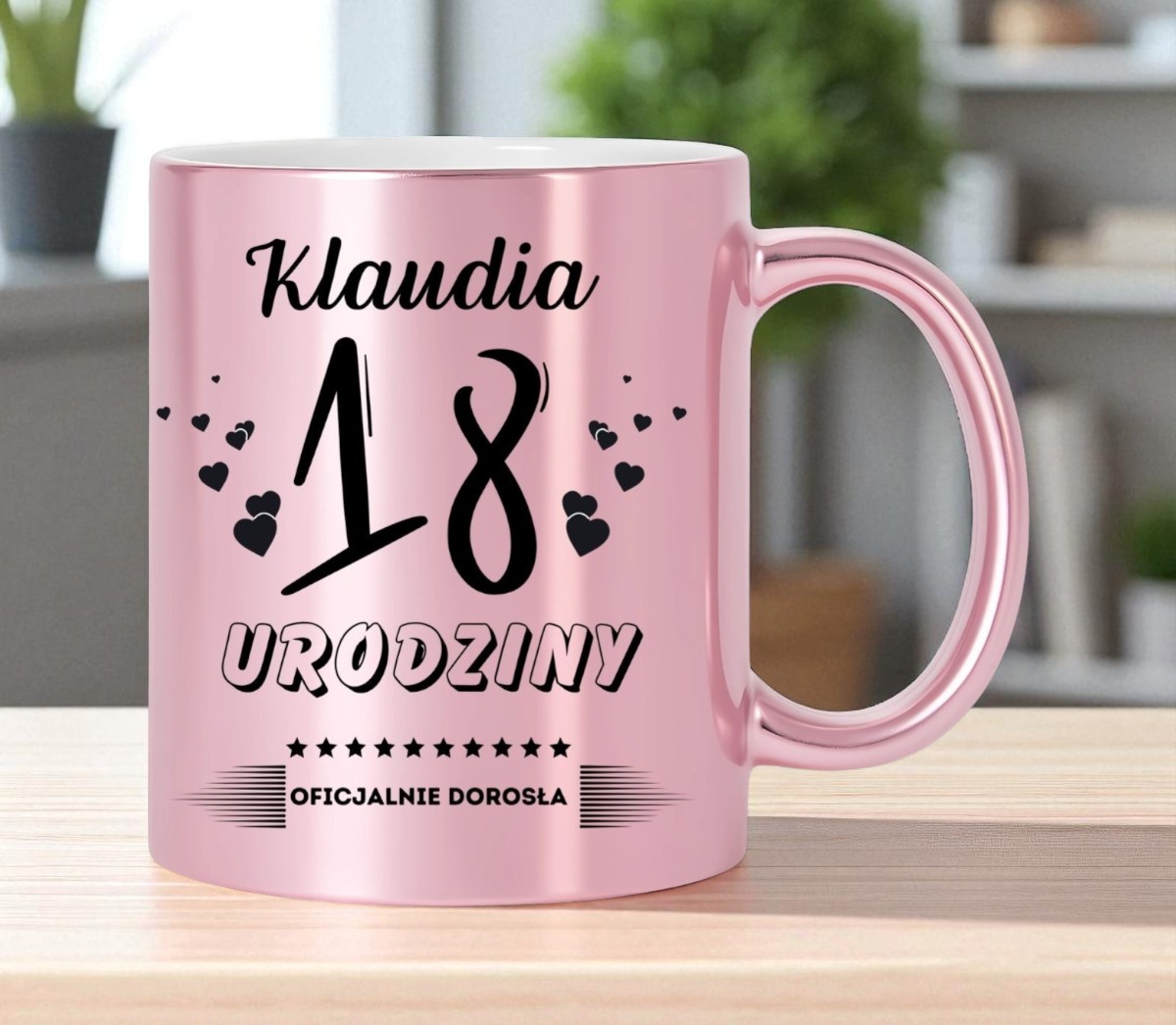 KUBEK PREZENT NA 18 URODZINY DZIEWCZYNY KOLEŻANKI Z DOWOLNYM IMIENIEM