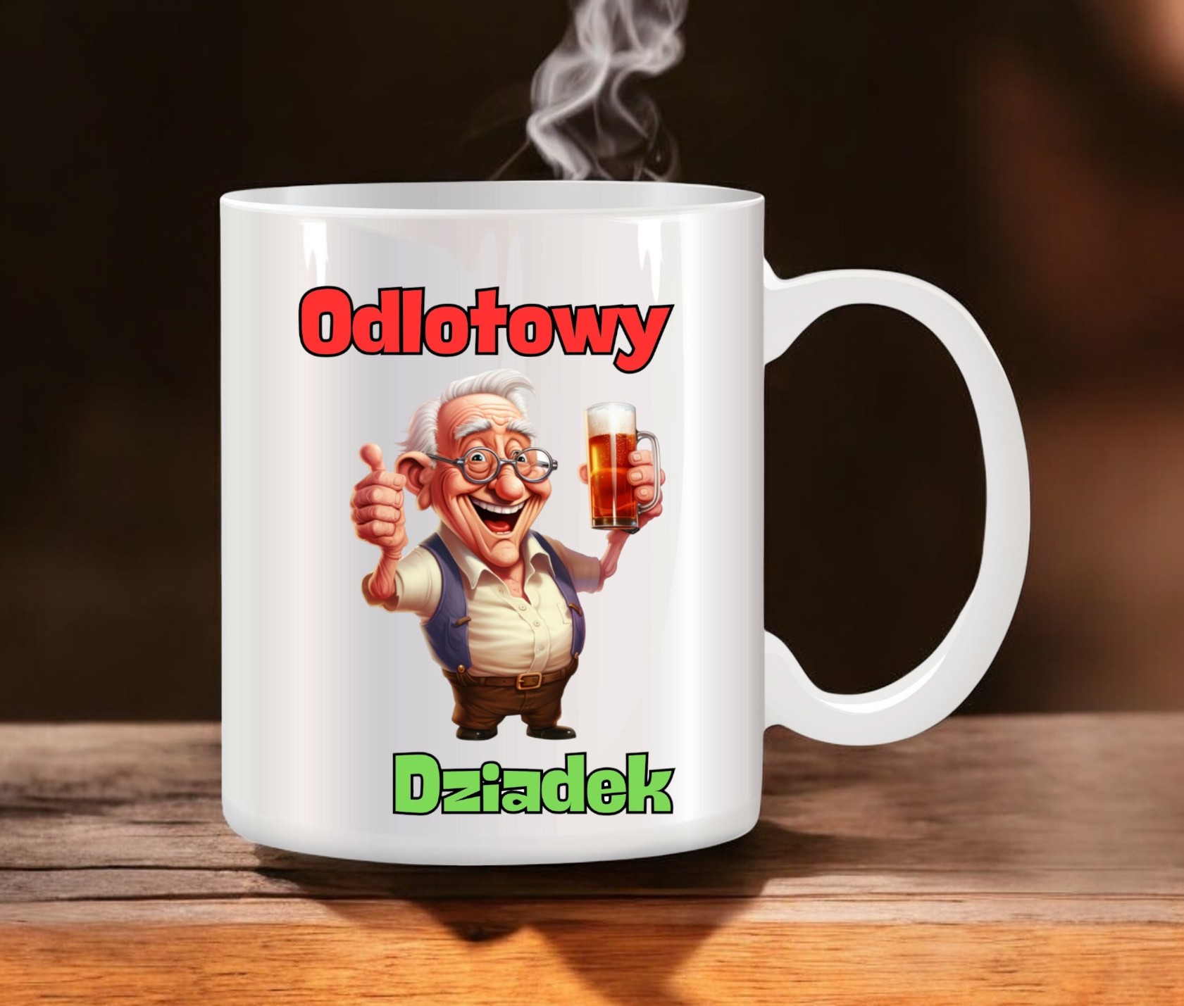 KUBEK Z NADRUKIEM ŚMIESZNY PREZENT DZIEŃ DZIADKA URODZINY IMIENINY DZIADEK