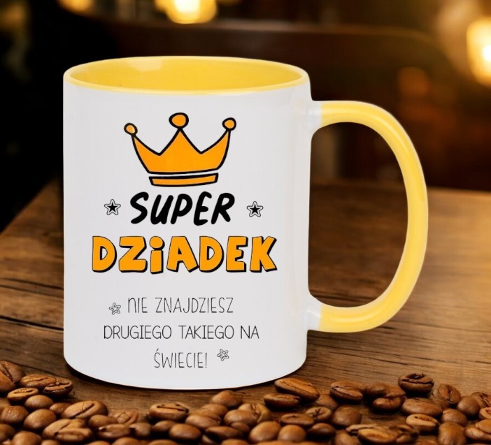 KUBEK Z NADRUKIEM ŚMIESZNY PREZENT DZIEŃ DZIADKA URODZINY IMIENINY DZIADEK